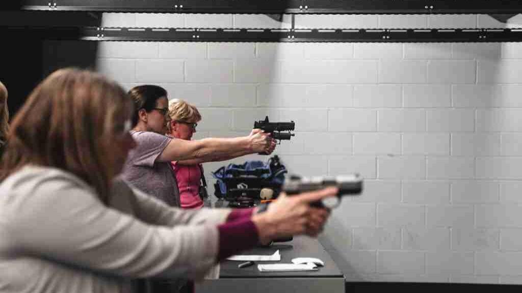 Students putting fundamentals to work on our indoor range.