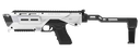 META TACTICAL LLC MX1-PS-WT MX-1 CONVERSION KIT COMPATIBLE W/GLOCK, WHITE ALUMINUM FRAME W/M-LOK & PICATINNY RAIL, BLACK POLYMER FOLDING STABILIZER 1