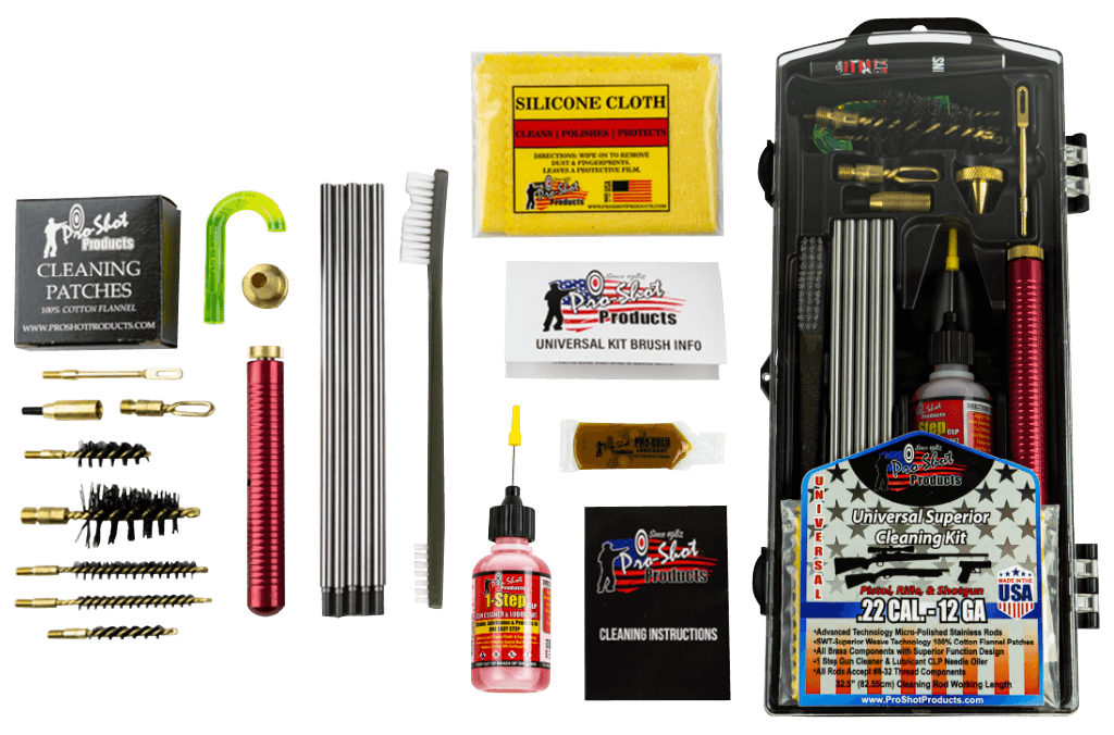PRO-SHOT PSUVKIT UNIVERSAL CLASSIC BOX KIT MULTI-CALIBER MULTI-GAUGE/YELLOW PLASTIC CASE 2
