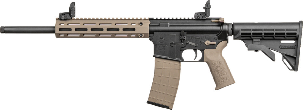 TIPPMANN ARMS A101224 M4 LTE MSR 22 LR 25+1 16" BLACK PARKERIZED THREADED BARREL, FLAT DARK EARTH ALUMINUM RECEIVER W/PICATINNY RAIL, M-LOK HANDGUARD, BLACK ADJ CAR15 POLYMER STOCK, FDE GEN2 GRIP, RIG 1