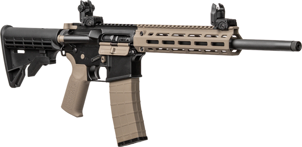 TIPPMANN ARMS A101224 M4 LTE MSR 22 LR 25+1 16" BLACK PARKERIZED THREADED BARREL, FLAT DARK EARTH ALUMINUM RECEIVER W/PICATINNY RAIL, M-LOK HANDGUARD, BLACK ADJ CAR15 POLYMER STOCK, FDE GEN2 GRIP, RIG 2