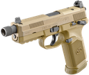 FN 66102270 FNX W/OPTIC 45 ACP 15+1 5.30" BLACK STEEL THREADED BARREL, FLAT DARK EARTH OPTIC READY/SERRATED STAINLESS STEEL SLIDE & POLYMER FRAME W/PICATINNY RAIL, HOLOSUN 407C RED DOT, AMBIDEXTROUS 2
