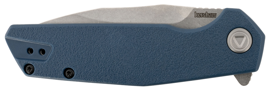 KERSHAW 2036 LUCID  3.20" FOLDING CLIP POINT PLAIN STONEWASHED 8CR13MOV SS BLADE/BLUE/STONEWASHED GLASS FILLED NYLON/SS HANDLE INCLUDES POCKET CLIP 2