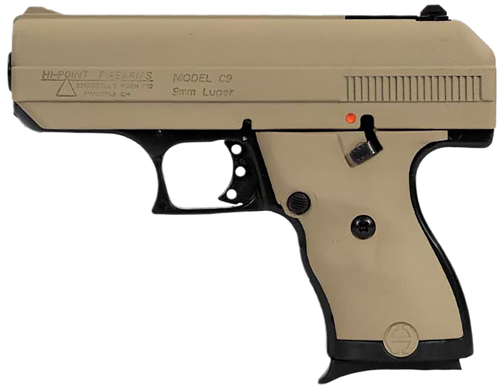 HI-POINT 916FDE C9  9MM LUGER 8+1 3.50" BLACK STAINLESS STEEL BARREL, FLAT DARK EARTH STEEL SERRATED SLIDE & POLYMER FRAME, FLAT DARK EARTH PLASTIC GRIP, RIGHT HAND 1