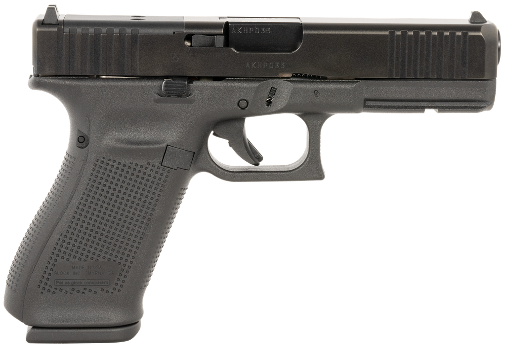GLOCK UA205S203MOS G20 GEN5 MOS STANDARD 10MM AUTO 15+1 4.61" BLACK GMB BARREL, BLACK NDLC SERRATED SLIDE, BLACK POLYMER FRAME W/PICATINNY RAIL, BLACK TEXTURED GRIP, AMBIDEXTROUS, USA MADE 1