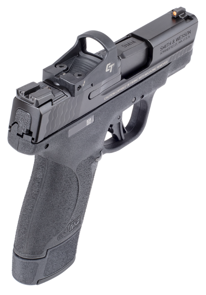 SWSHLDP SMITH & WESSON 14398 M&P9 SHIELD PLUS 9MM LUGER 10+1/15+1 3.10" STAINLESS BLACK ARMORNITE BARREL/SLIDE BLACK SLIM TEXTURED GRIP 1