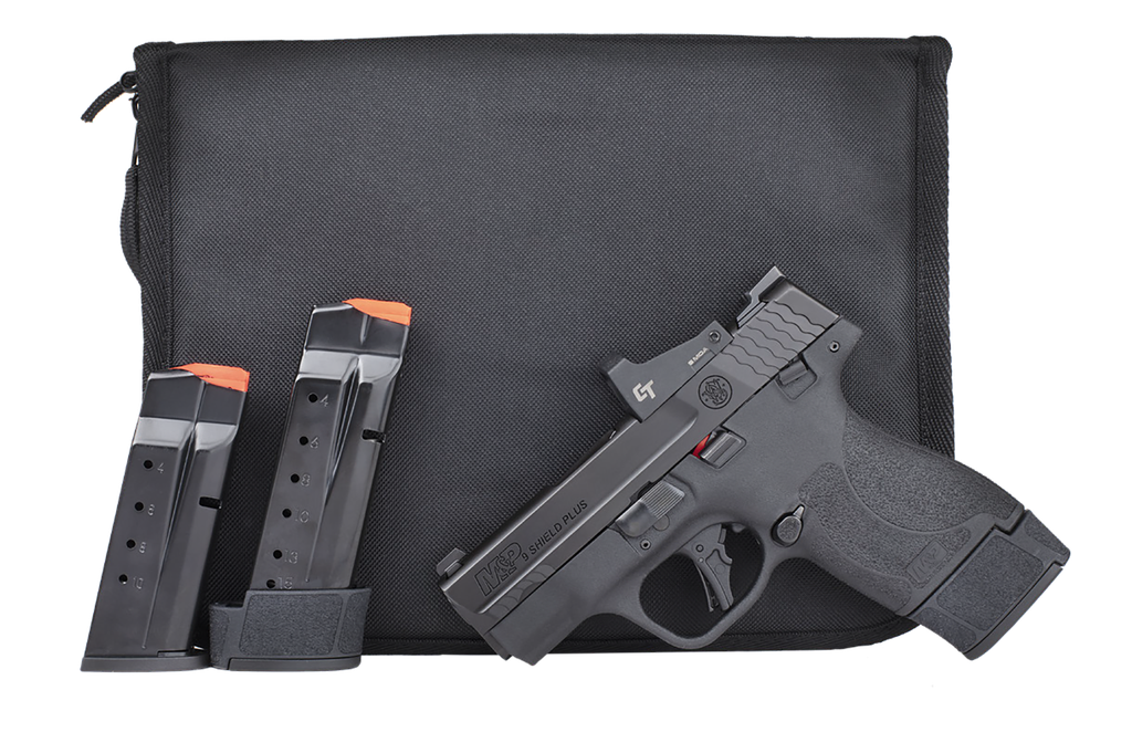SWSHLDP SMITH & WESSON 14398 M&P9 SHIELD PLUS 9MM LUGER 10+1/15+1 3.10" STAINLESS BLACK ARMORNITE BARREL/SLIDE BLACK SLIM TEXTURED GRIP 2