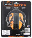WALKER'S GWPRSEMBLZ RAZOR SLIM ELECTRONIC MUFF 23 DB OVER THE HEAD BLAZE ORANGE/BLACK POLYMER 1
