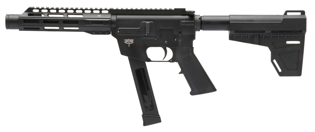 FREEDOM ORDNANCE FX9P8 FX-9  9MM LUGER 8.25" 33+1 BLACK HARD COAT ANODIZED BLACK POLYMER GRIP KAK SHOCKWAVE PISTOL BRACE 1