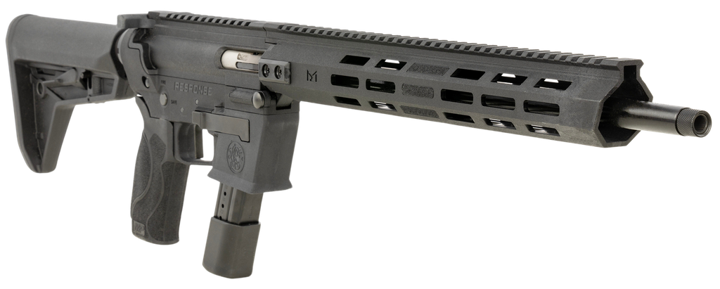 SMITH & WESSON 13797 RESPONSE  9MM LUGER 23+1 (2) 16.50" THREADED STEEL BARREL, M-LOK HANDGUARD, INTERCHANGEABLE BACKSTRAP GRIP, FLAT FACE TRIGGER, INTERCHANGEABLE FLEXMAG MAG WELL ADAPTER (2) 2