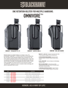 BLACKHAWK 419000BBL OMNIVORE  OWB BLACK PLASTIC BELT SLIDE FITS MOST SEMI-AUTOS, LEFT HAND 2