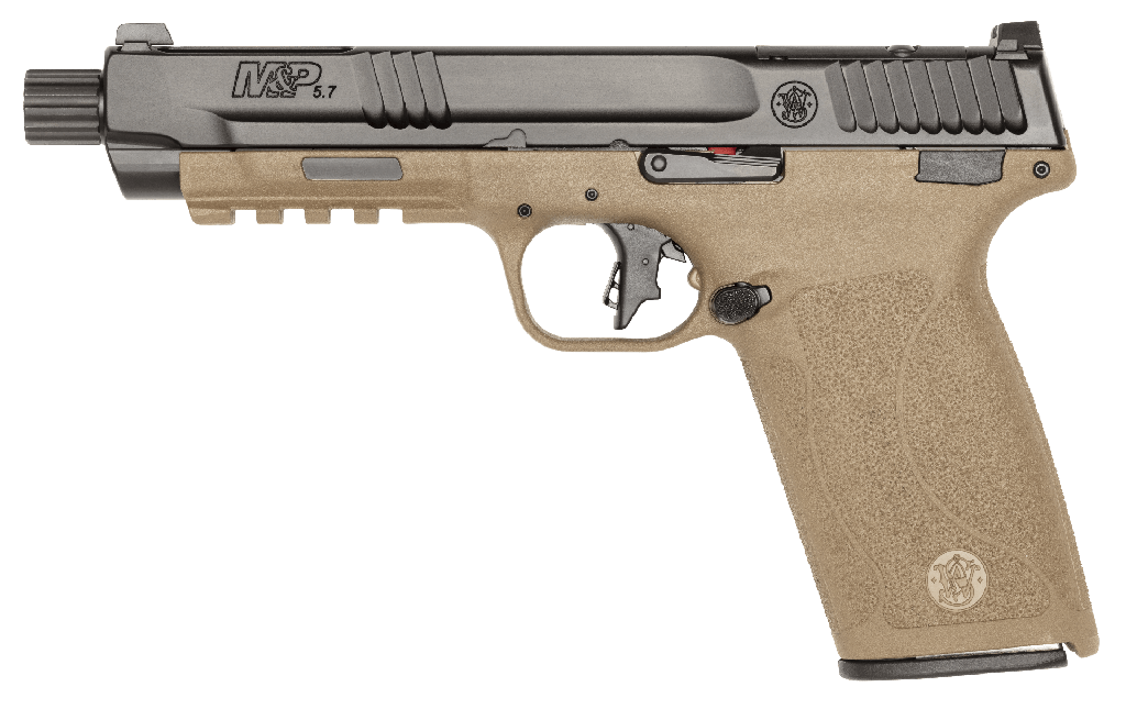 SMITH AND WESSON M&P5.7 OR 5.7X28 5" BK/FDE TB 1