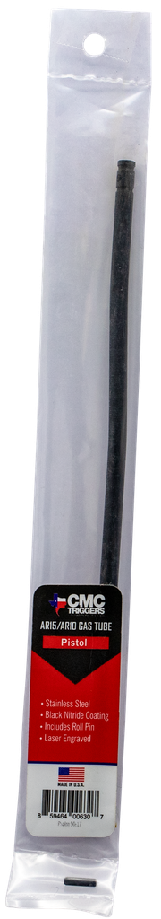 CMC TRIGGERS 81621 GAS TUBE  AR PLATFORM BLACK NITRIDE 304 STAINLESS STEEL 6.705" 1