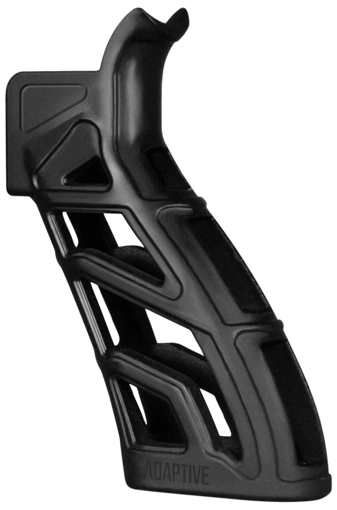 ADAPTIVE TACTICAL AT01900 LIGHTWEIGHT TACTICAL GRIP (LTG)  SKELETONIZED BLACK POLYMER, 25 DEGREE GRIP ANGLE, FITS AR PLATFORM 2