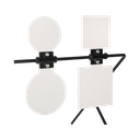 ALLEN EZ-AIM 15593 HARDROCK SPINNER  AR500 ROUND TARGET & STAND .25" THICK 2