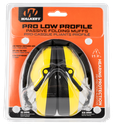 WALKER'S GWPFPM1YL PRO LOW PROFILE PASSIVE MUFF 22 DB OVER THE HEAD BLACK/YELLOW POLYMER 1