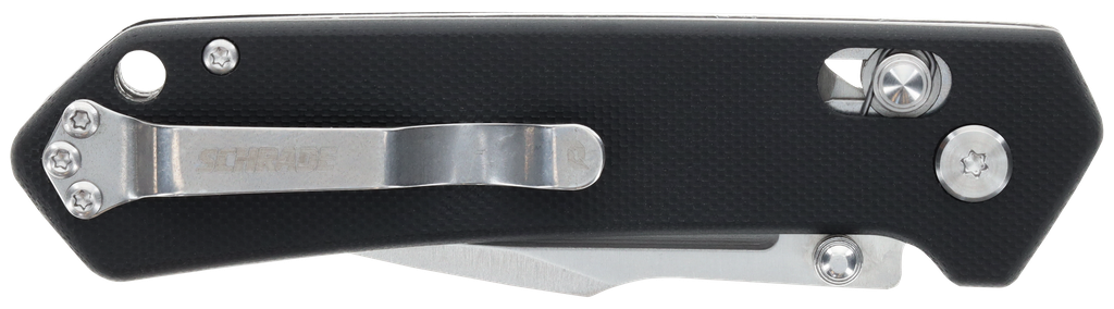 SCHRADE 1182620 DIVERGENT  3.06" FOLDING MODIFIED DROP POINT PLAIN SATIN AUS-8A SS BLADE 4.31" BLACK G10 HANDLE 2