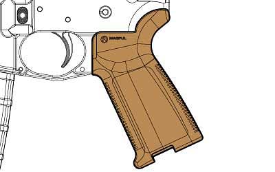 MAGPUL MAG415-FDE MOE GRIP FLAT DARK EARTH POLYMER FOR AR15/M4 1