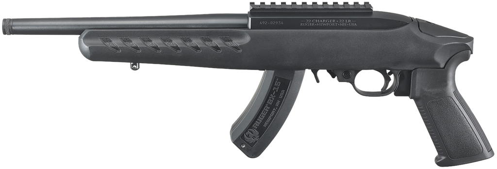 RUGER RUG 22 CHARGER 22LR 10 BLK POLY A2 W/ RAIL 15RD 1