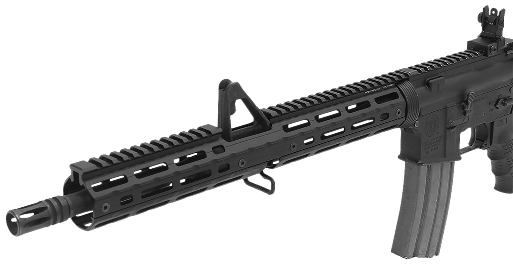UTG LEAPERS MTU015SSM QUAD RAIL HANDGUARD ALUMINUM MATTE BLACK RECEIVER 1