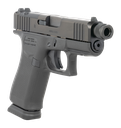 GLK43X GLOCK UX4350203FRMOSTB G43X MOS SLIM SUB-COMPACT 9MM LUGER 15+1 3.41" BLACK THREADED BARREL, STEEL OPTIC READY/SERRATED SLIDE, POLYMER FRAME W/ACCESSORY RAIL, AMBIDEXTROUS 2