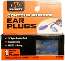 WALKER'S GWPTPRCORDBL CORDED RUBBER EAR PLUGS 27 DB IN THE EAR BLUE ADULT 1