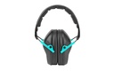 WALKER'S GWPFPM1BKTL PRO LOW PROFILE PASSIVE MUFF 22 DB OVER THE HEAD BLACK/TEAL ACCENT POLYMER 1