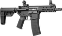 TIPPMANN ARMS A101042 M4 MICRO ELITE 22 LR 25+1 7" BLACK PARKERIZED THREADED BARREL, BLACK PARKERIZED RECEIVER W/PICATINNY RAIL, M-LOK HANDGUARD, BLACK T5 ARM BRACE, BLACK GEN2 GRIP, RIGHT HAND 2