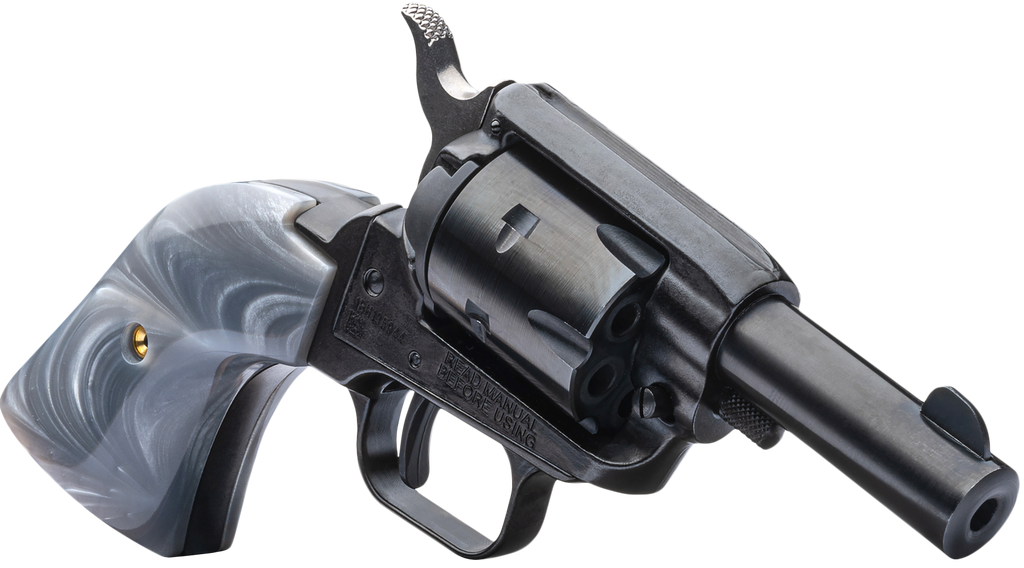 HERITAGE MFG BK22B2GPRL BARKEEP  22 LR 6 SHOT, 2.68" BLACK OXIDE STEEL BARREL, BLACK OXIDE ZINC ALLOY FRAME, BLACK OXIDE CYLINDER, GRAY PEARL GRIP, MANUAL SAFETY, EXPOSED HAMMER 2