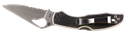 SPYDERCO BY04PS2 BYRD MEADOWLARK 2 2.94" FOLDING CLIP POINT PART SERRATED 8CR13MOV SS BLADE STAINLESS STEEL HANDLE INCLUDES POCKET CLIP 1