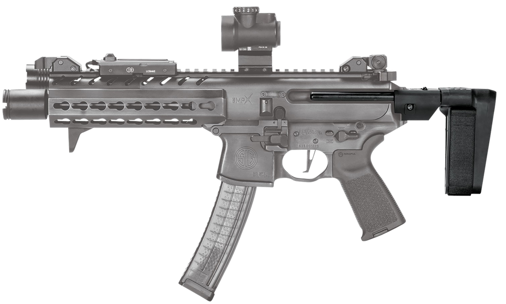 SB TACTICAL MPX-01-SB MPX PSB BRACE 3 POSITION BLACK SYNTHETIC WITH 3.87"-8.25" OAL NYLON STRAP & FOR SIG MPX, MCX (EXCLUDING COPPERHEAD VARIANT) COMPATIBLE WITH INTEGRATED PICATINNY RAIL 2
