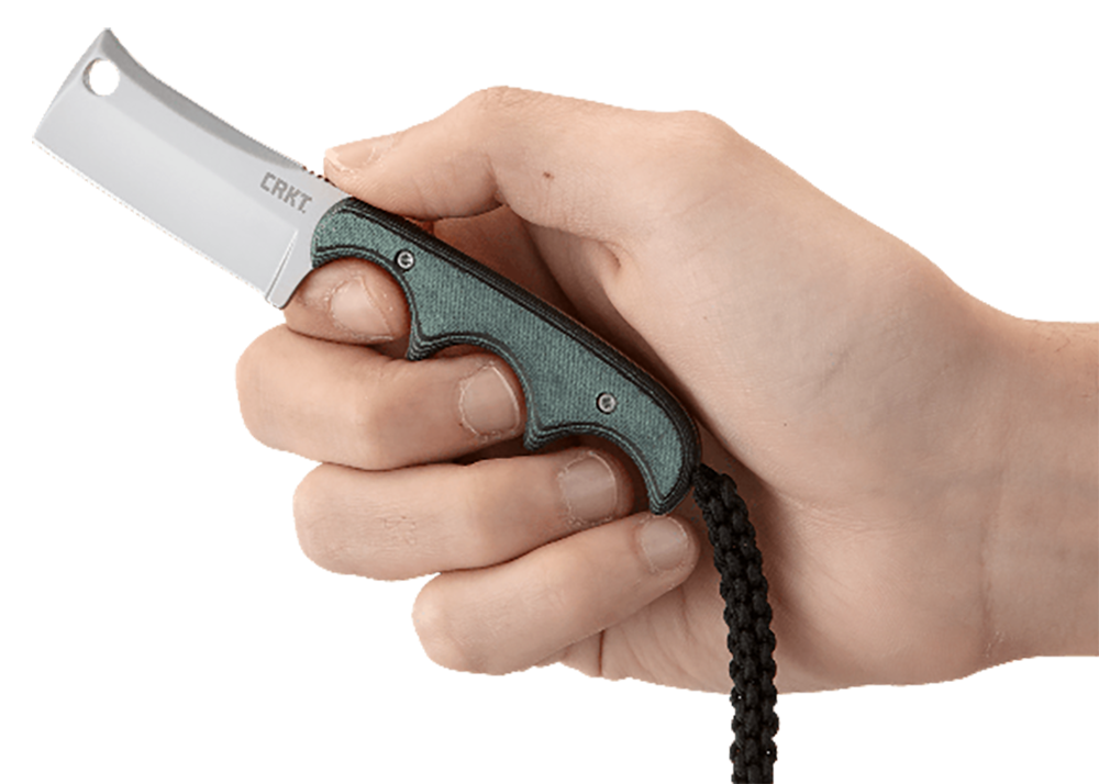 CRKT MINIMALIST CLEAVER NECK KNIFE 2.13" PLAIN EDGE W/SHTH 2