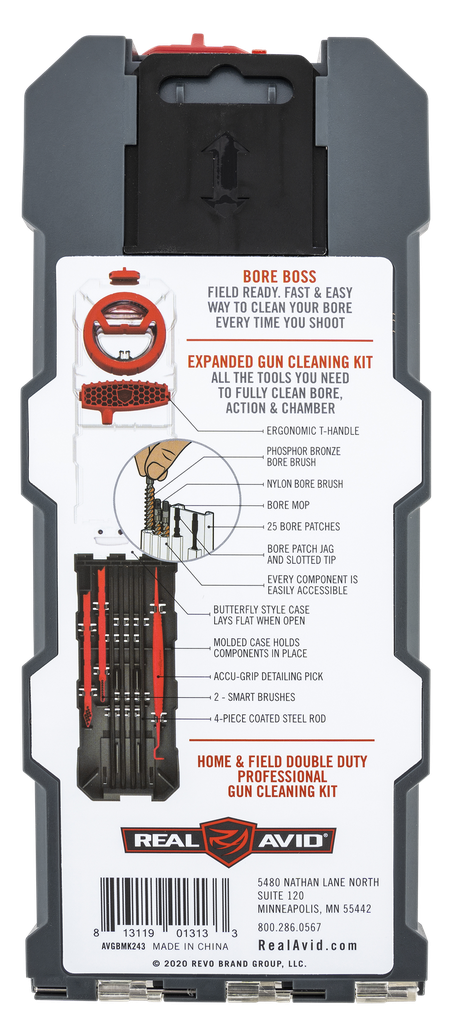 REAL AVID GUN BOSS MULTI-KIT .243/.260/6.5MM W/ BORE BOSS 1
