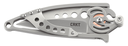 CRKT 5102N SNAP LOCK  2.55" FOLDING DROP POINT PLAIN BEAD BLASTED 420J2 SS BLADE/STAINLESS STEEL HANDLE FEATURES MONEY CLIP INCLUDES POCKET CLIP 2