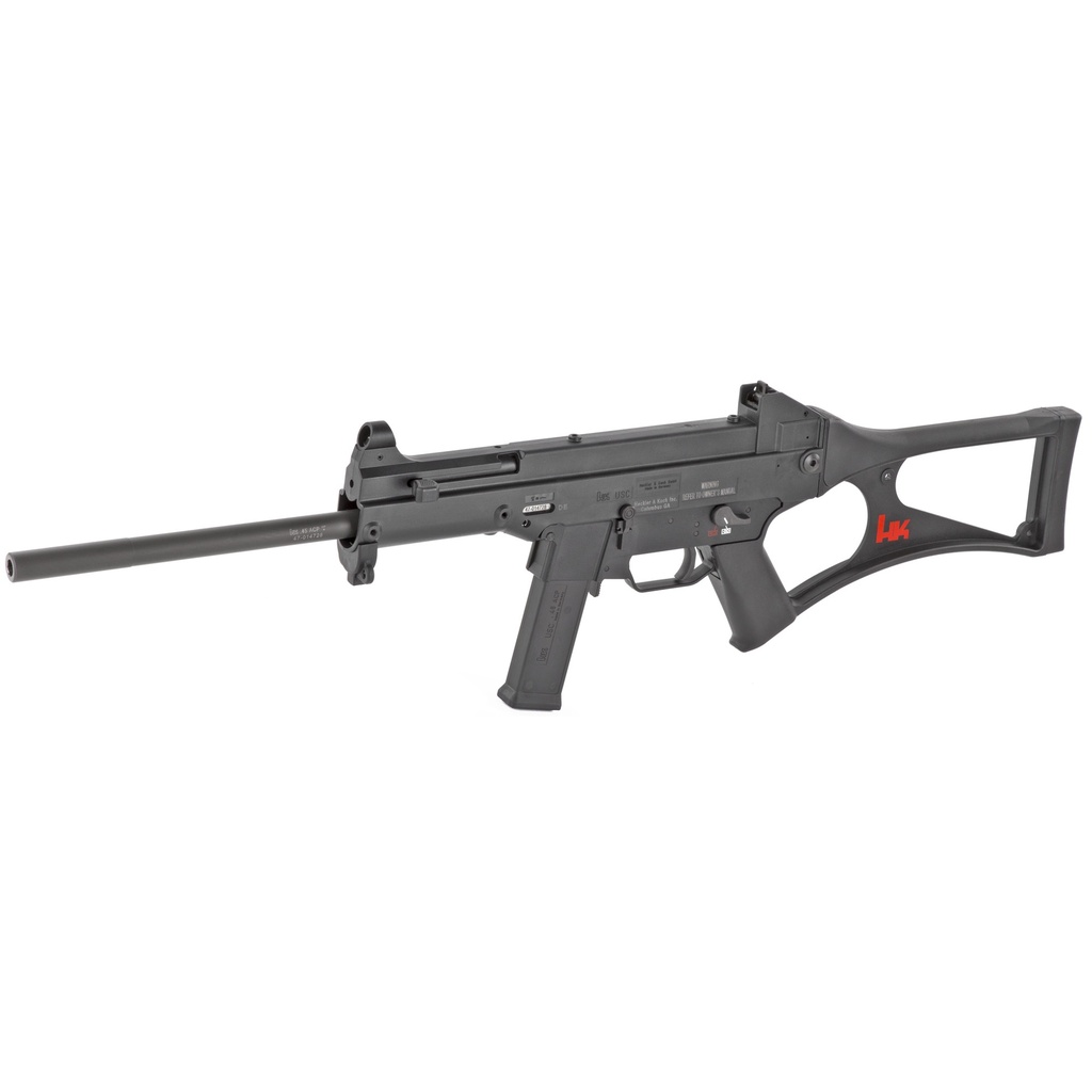HK 81000092 USC  45 ACP 16" 10+1 BLACK POLYMER, SKELETON BLACK STOCK