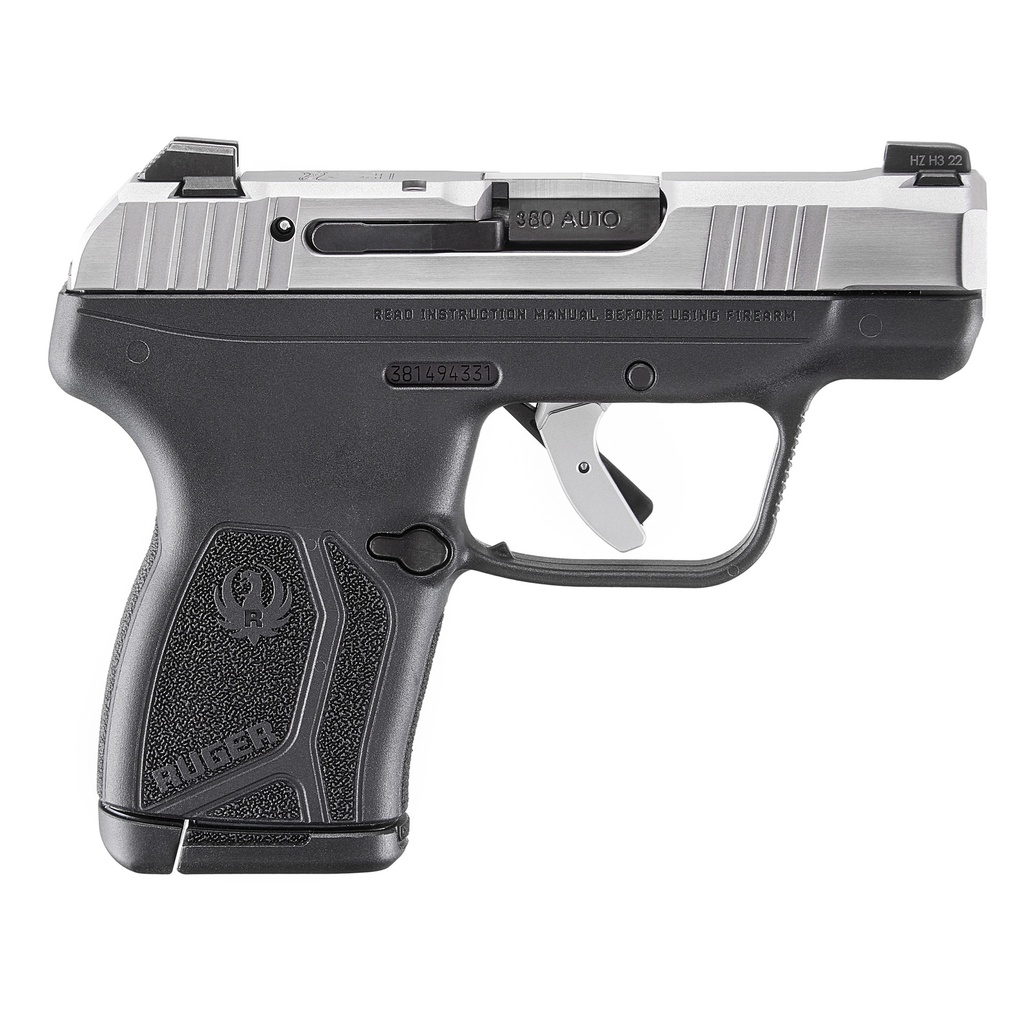 RUGER LCP MAX 380ACP 2.8" 10RD BK/SV