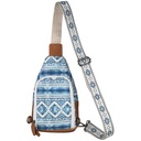 Lady Conceal Indie Canvas Concealed Carry Sling, Blue Aztec 3