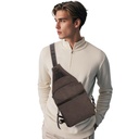 Lady Conceal Dakota Large Canvas Concealed Carry Sling, Dark Brown 1