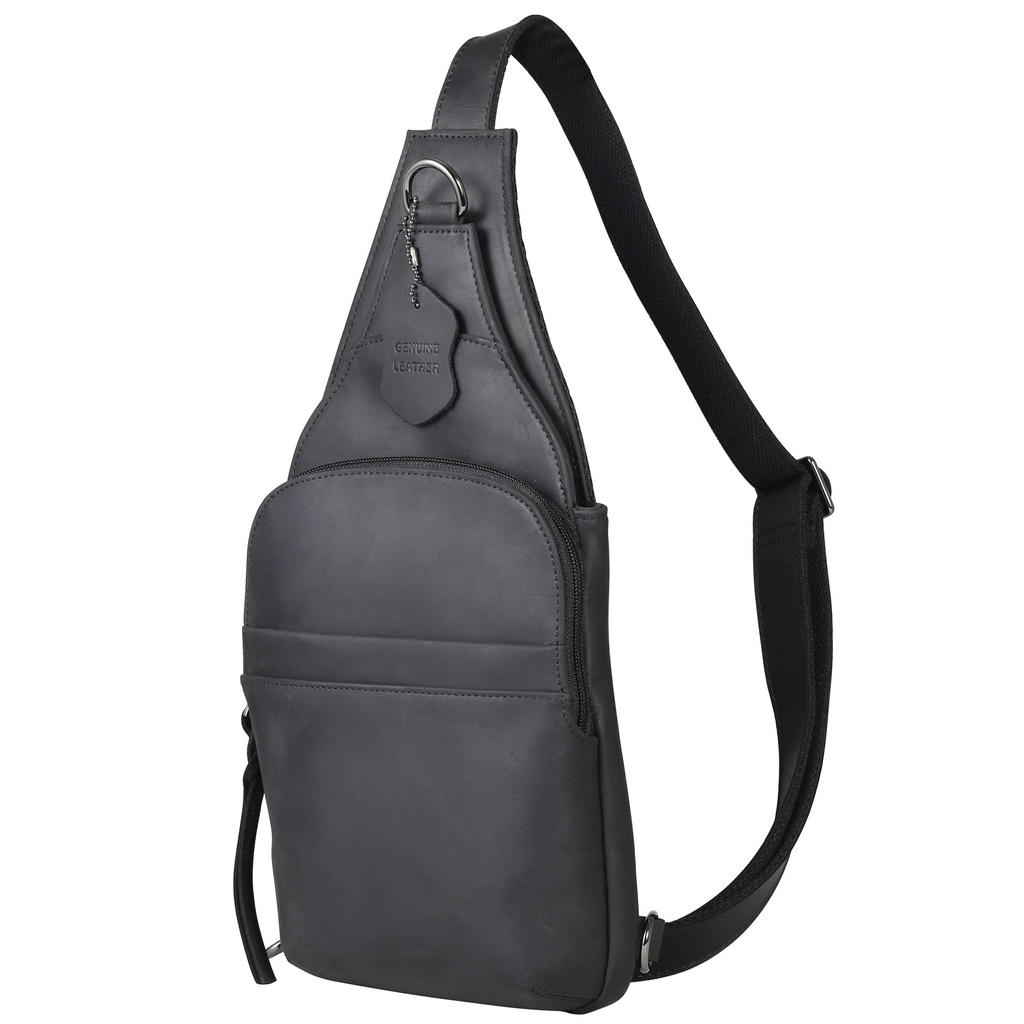 Lady Conceal Dakota Leather Concealed Carry Sling, Distressed Black 3