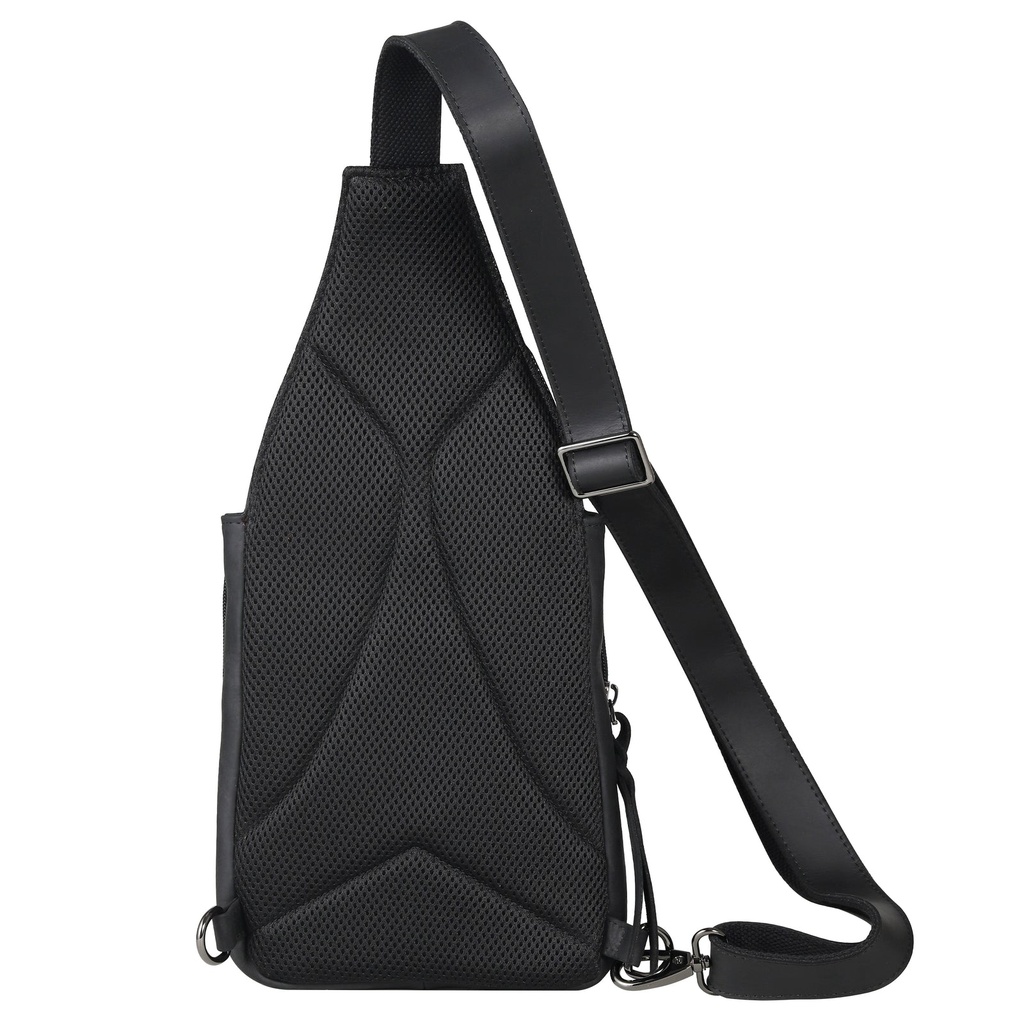 Lady Conceal Dakota Leather Concealed Carry Sling, Distressed Black 4