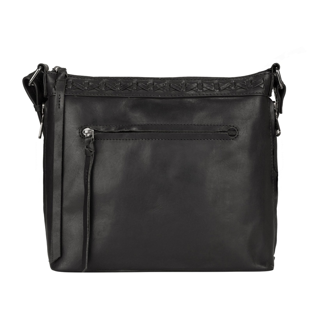 Lady Conceal Faith Leather Concealed Carry Crossbody, Black 1