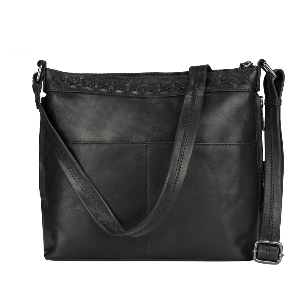 Lady Conceal Faith Leather Concealed Carry Crossbody, Black 2