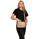 Lady Conceal Hadley Suede Concealed Carry Crossbody, Sand 1