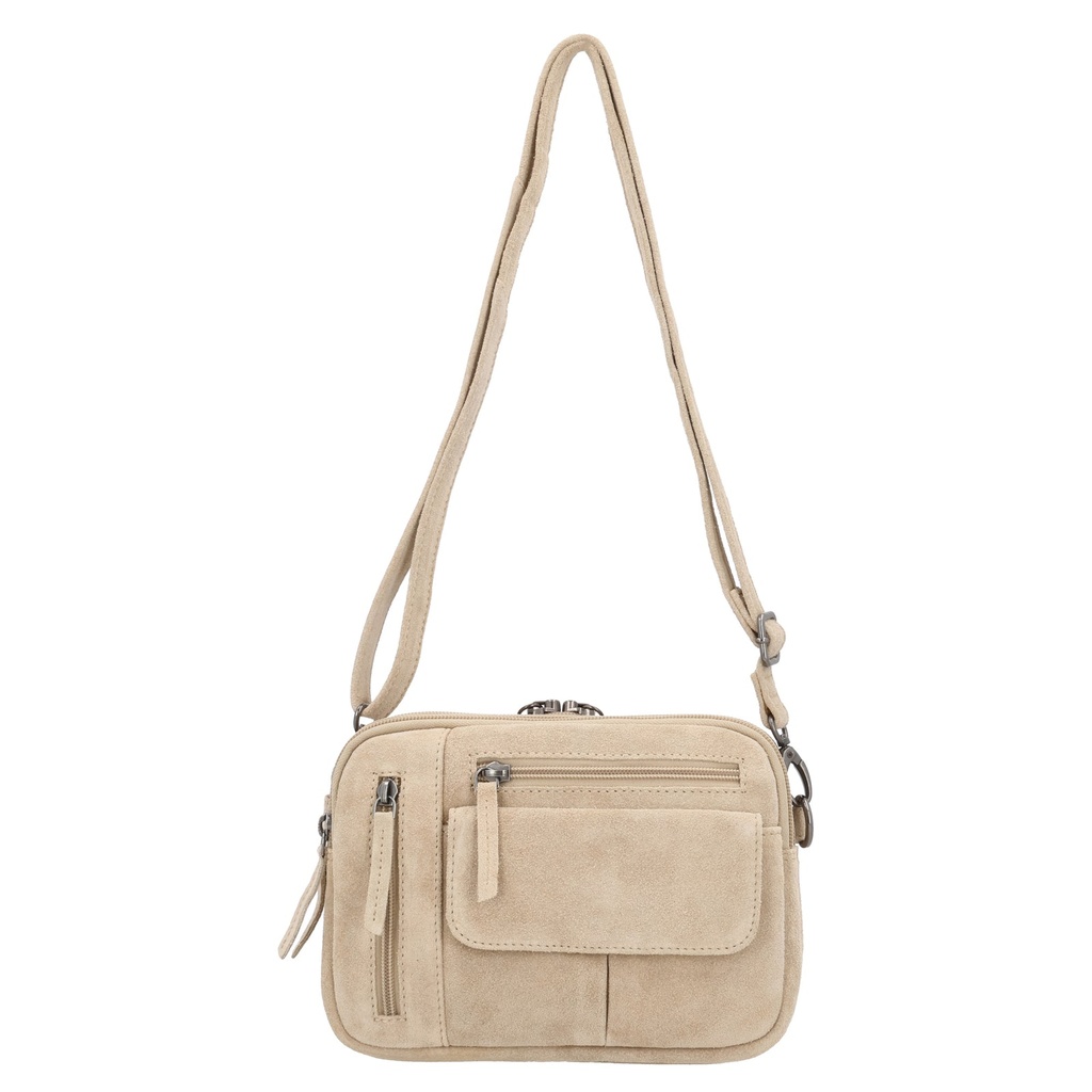 Lady Conceal Hadley Suede Concealed Carry Crossbody, Sand 3