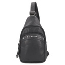 Lady Conceal Haven Leather Concealed Carry Sling Backpack, Black 3