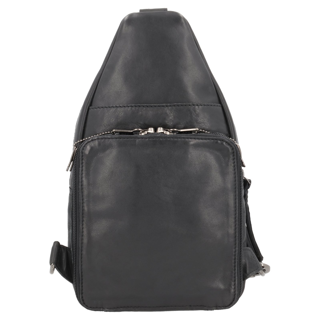 Lady Conceal Haven Leather Concealed Carry Sling Backpack, Black 4
