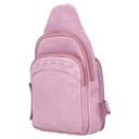 Lady Conceal Haven Leather Concealed Carry Sling Backpack, Lilac 3