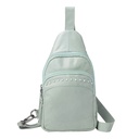 Lady Conceal Haven Leather Concealed Carry Sling Backpack, Mint 1
