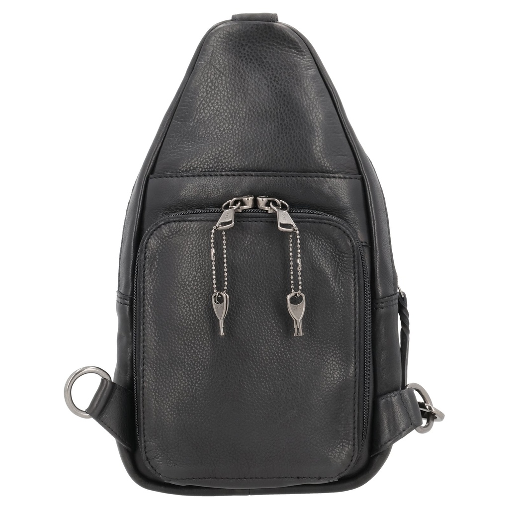 Lady Conceal Taylor Leather Concealed Carry Sling Backpack, Black 1
