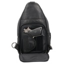 Lady Conceal Taylor Leather Concealed Carry Sling Backpack, Black 2